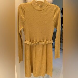 Free people gold Sweater Dress